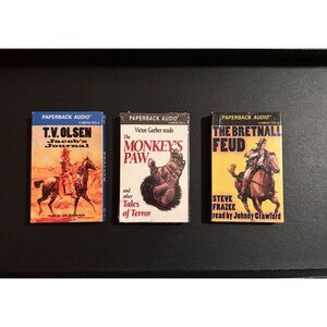 Vintage Paperback Audio Books Western Horror Collection Set #1